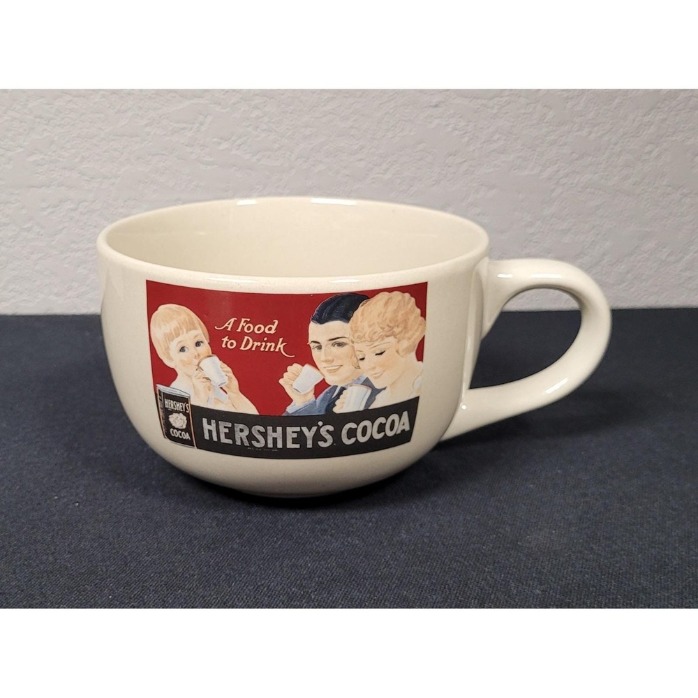 Houston Harvest Hershey's Cocoa Ceramic Mug "A Food to Drink" Vintage 1990s